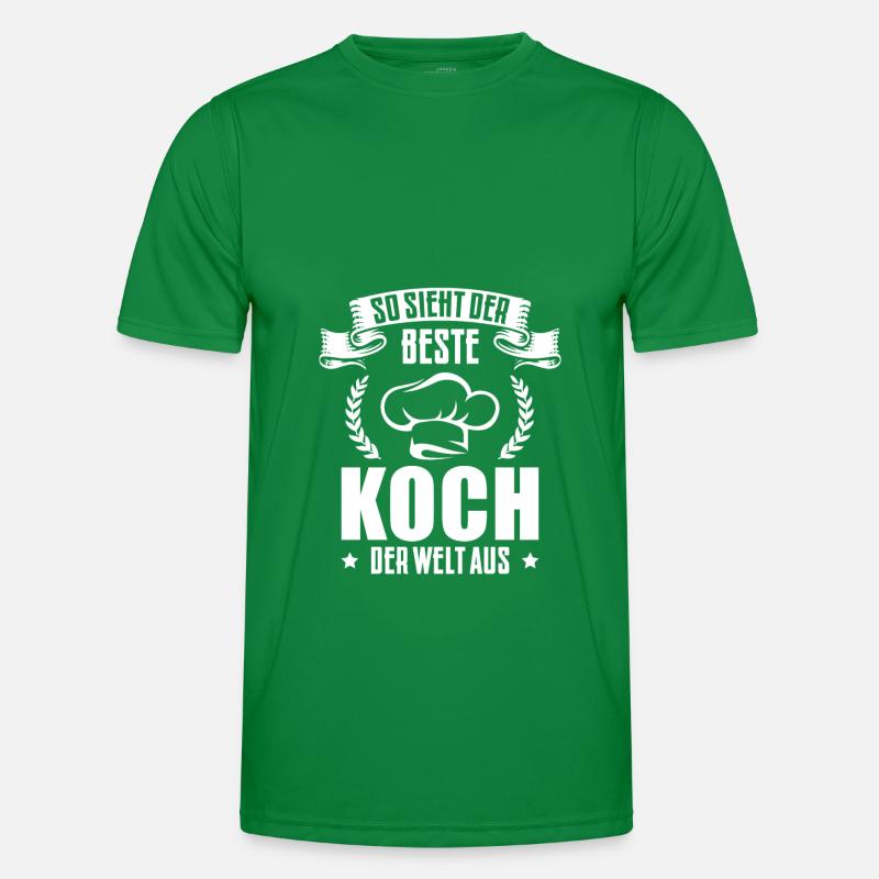 Bester Koch Kochen Geschenk Herren Männer Funktions-T-Shirt