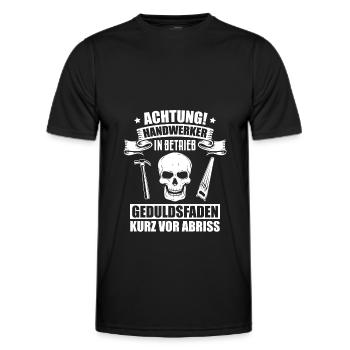 Handwerk Handwerker Geschenke für Männer - Männer Funktions-T-Shirt - Schwarz - Vorne - AI Model Male 178 dark (178cm)