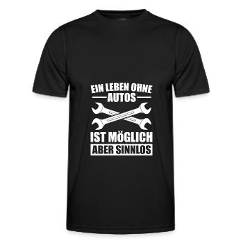Auto Schrauber Kfz Mechaniker Geschenk - Männer Funktions-T-Shirt - Schwarz - Vorne - AI Model Male 178 dark (178cm)