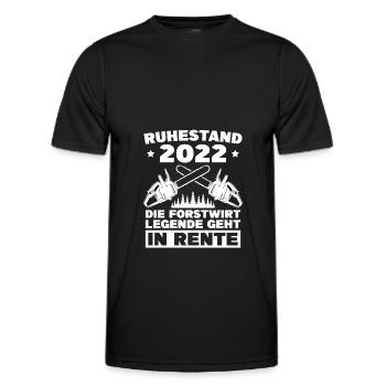 Ruhestand 2022 Forstwirt Rente Geschenk - Männer Funktions-T-Shirt - Schwarz - Vorne - AI Model Male 178 dark (178cm)