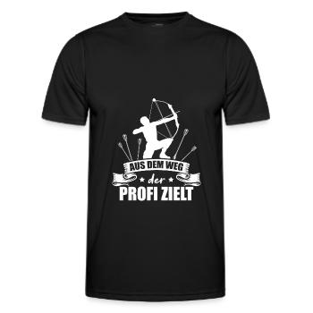 Bogensport Bogenschießen Geschenk Männer - Männer Funktions-T-Shirt - Schwarz - Vorne - AI Model Male 178 dark (178cm)