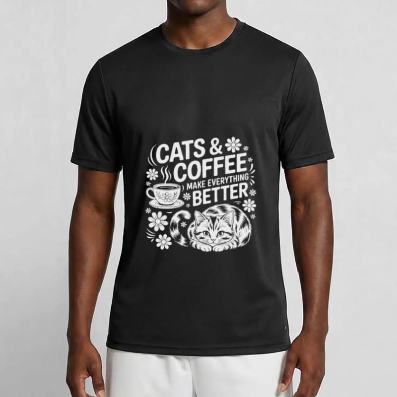 Cat and coffee is all I need Men's Functional T-Shirt