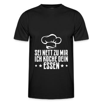 Kochen Kochmütze Koch Geschenk - Männer Funktions-T-Shirt - Schwarz - Vorne - AI Model Male 178 dark (178cm)