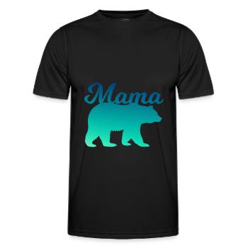 MAMA BEAR - Men's Functional T-Shirt - black - Front - AI Model Male 178 dark (178cm)