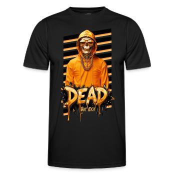 Dead but rich - Männer Funktions-T-Shirt - Schwarz - Vorne - AI Model Male 178 dark (178cm)