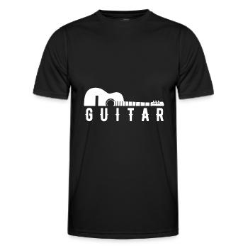 GITARRE AKUSTIK GITARRE - Männer Funktions-T-Shirt - Schwarz - Vorne - AI Model Male 178 dark (178cm)
