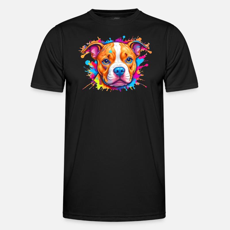 Chiens chiot Logo Coloré Splash De Couleur T-shirt sport Homme