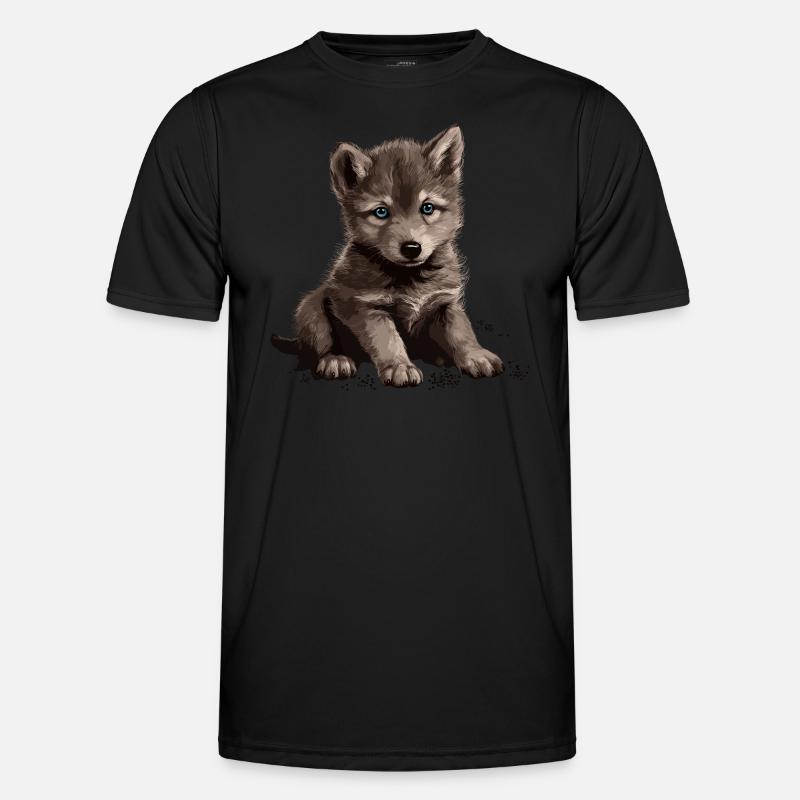 Wolf Scratch Marks Claws Wild Forest Animal Baby Wolf Men's Functional T-Shirt