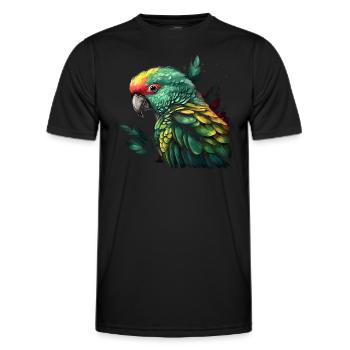 Perroquet Oiseau Ara Nature sauvage - T-shirt sport Homme - noir - Devant - AI Model Male 178 dark (178cm)