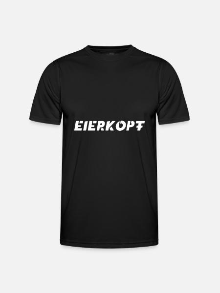 Eierkopf - Männer Funktions-T-Shirt - Schwarz