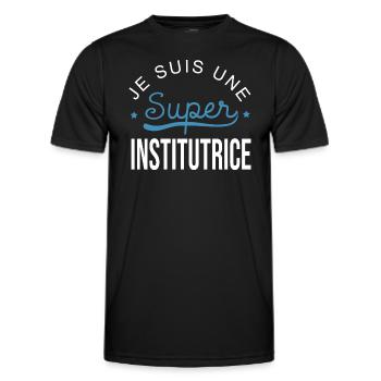 Super institutrice maîtresse - T-shirt sport Homme - noir - Devant - AI Model Male 178 dark (178cm)