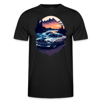 Sports car - Men's Functional T-Shirt - black - Front - AI Model Male 178 dark (178cm)