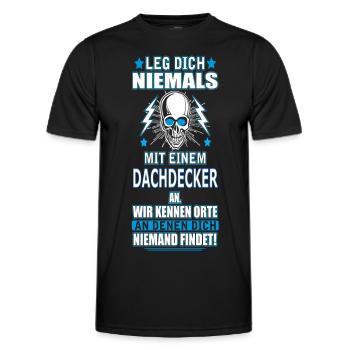 DACHDECKER - Männer Funktions-T-Shirt - Schwarz - Vorne - AI Model Male 178 dark (178cm)