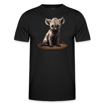Baby Hyena Wild Africa Wilderness - Men's Functional T-Shirt - black - Front - AI Model Male 178 dark (178cm)