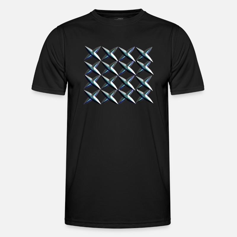 crosses pattern cross - Men's Functional T-Shirt - black