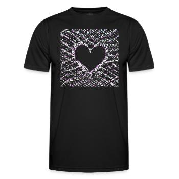 Points Motif Cross Heart Love Shape - T-shirt sport Homme - noir - Devant - AI Model Male 178 dark (178cm)