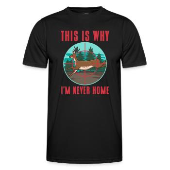 Hunting Hunter Spell Sayings - Men's Functional T-Shirt - black - Front - AI Model Male 178 dark (178cm)