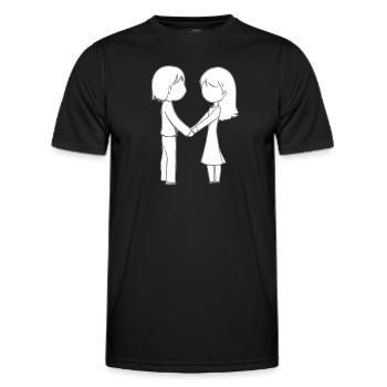 Liebespaar Symbol Liebe - Männer Funktions-T-Shirt - Schwarz - Vorne - AI Model Male 178 dark (178cm)
