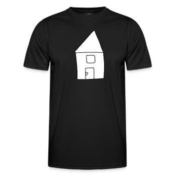 Haus Symbol Wohnen rot - Männer Funktions-T-Shirt - Schwarz - Vorne - AI Model Male 178 dark (178cm)