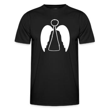 Wings flying symbol Angel protect - Men's Functional T-Shirt - black - Front - AI Model Male 178 dark (178cm)