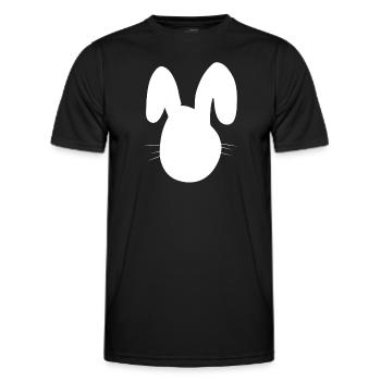 Hase Tier Symbol Tiere - Männer Funktions-T-Shirt - Schwarz - Vorne - AI Model Male 178 dark (178cm)