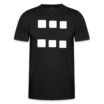 Pattern square square symbol - Men's Functional T-Shirt - black - Front - AI Model Male 178 dark (178cm)