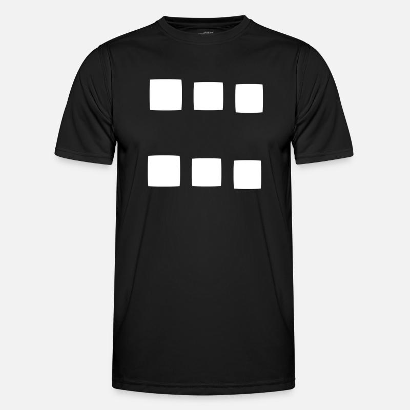 Pattern square square symbol - Men's Functional T-Shirt - black