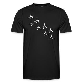 Symbole en forme d’étoile en forme d’étoile - T-shirt sport Homme - noir - Devant - AI Model Male 178 dark (178cm)