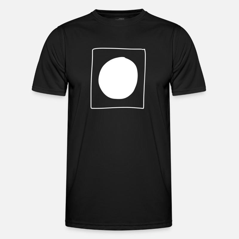 Circle Square Symbol Shape - Men's Functional T-Shirt - black