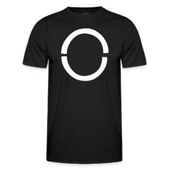 Deux formes d’icônes en forme d’arc - T-shirt sport Homme - noir - Devant - AI Model Male 178 dark (178cm)