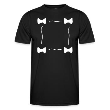 Cadre de symbole de boucle à quatre boucles - T-shirt sport Homme - noir - Devant - AI Model Male 178 dark (178cm)
