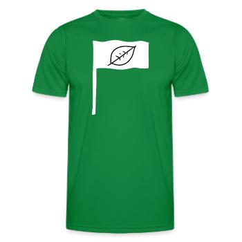 symbol flagge stange blatt natur - Männer Funktions-T-Shirt - Kelly Green - Vorne - AI Model Male 178 dark (178cm)