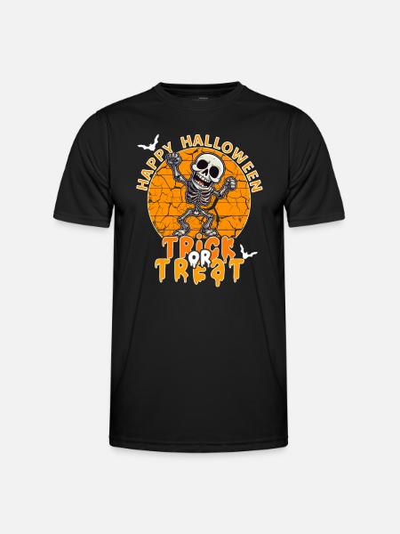 Halloween Design Squelette effrayant - T-shirt sport Homme - noir