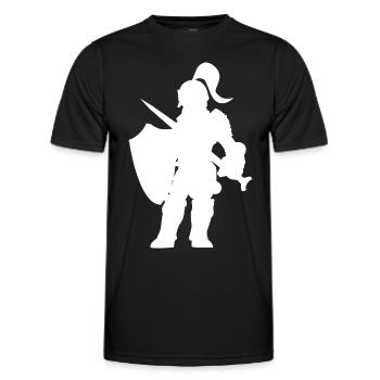 "Fantasy Rollenspiel - Ritter Silhouetten Design - Männer Funktions-T-Shirt - Schwarz - Vorne - AI Model Male 178 dark (178cm)