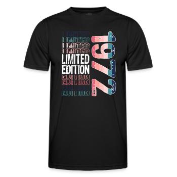 Limited Edition seit 1972 Geburtstag Vintage 1972 - Männer Funktions-T-Shirt - Schwarz - Vorne - AI Model Male 178 dark (178cm)