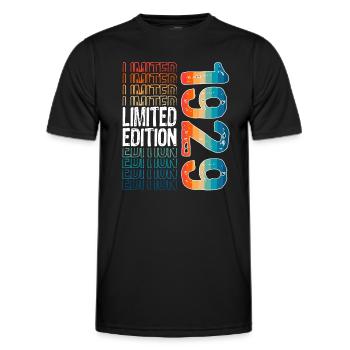 Limited Edition seit 1929 Geburtstag Vintage 1929 - Männer Funktions-T-Shirt - Schwarz - Vorne - AI Model Male 178 dark (178cm)