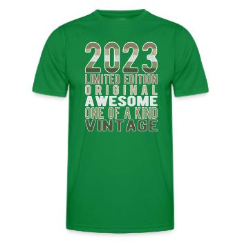 Limited Edition seit 2023 Geburtstag Vintage 2023 - Männer Funktions-T-Shirt - Kelly Green - Vorne - AI Model Male 178 dark (178cm)