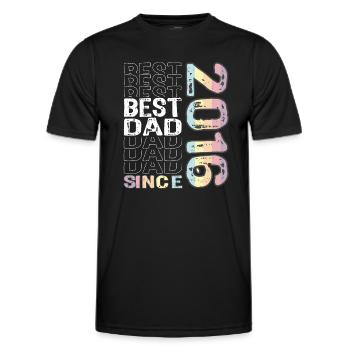 Best dad in the world since 2016 Father's Day - Men's Functional T-Shirt - black - Front - AI Model Male 178 dark (178cm)