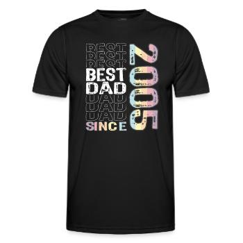 Bester Papa der Welt seit 2005 Vatertag - Männer Funktions-T-Shirt - Schwarz - Vorne - AI Model Male 178 dark (178cm)
