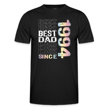 Bester Papa der Welt seit 1994 Vatertag - Männer Funktions-T-Shirt - Schwarz - Vorne - AI Model Male 178 dark (178cm)