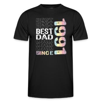 Best dad in the world since 1991 Father's Day - Men's Functional T-Shirt - black - Front - AI Model Male 178 dark (178cm)