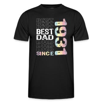 Best dad in the world since 1931 Father's Day - Men's Functional T-Shirt - black - Front - AI Model Male 178 dark (178cm)