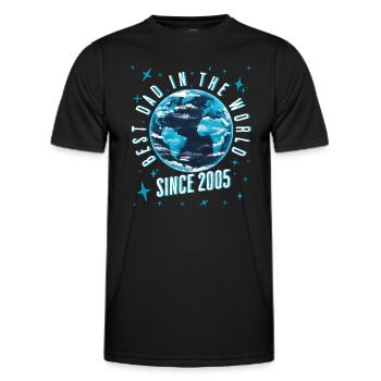 Bester Papa der Welt seit 2005 Vatertag - Männer Funktions-T-Shirt - Schwarz - Vorne - AI Model Male 178 dark (178cm)