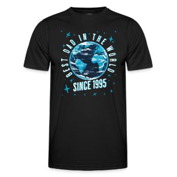 Bester Papa der Welt seit 1995 Vatertag - Männer Funktions-T-Shirt - Schwarz - Vorne - AI Model Male 178 dark (178cm)