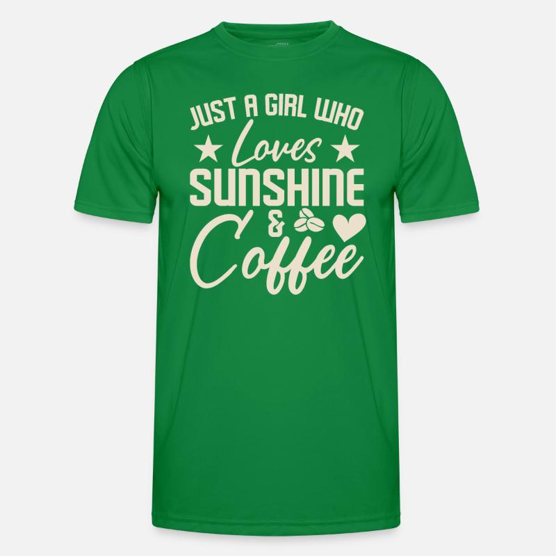 Nur Ein Mädchen Das Sonnenschein & Kaffee Liebt Männer Funktions-T-Shirt