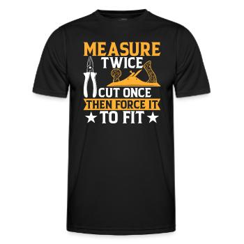 Funny DIY saying - Men's Functional T-Shirt - black - Front - AI Model Male 178 dark (178cm)