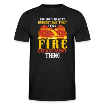 Vous n’avez pas à comprendre cela - Firefighter - T-shirt sport Homme - noir - Devant - AI Model Male 178 dark (178cm)