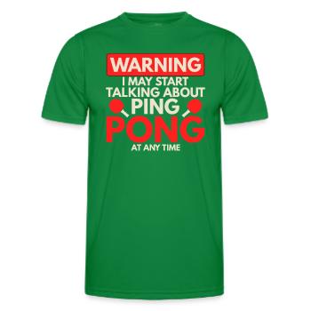 Attention je pourrais commencer à propos du ping-pong - T-shirt sport Homme - vert - Devant - AI Model Male 178 dark (178cm)