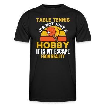 Table tennis is not just a hobby - table tennis - Men's Functional T-Shirt - black - Front - AI Model Male 178 dark (178cm)