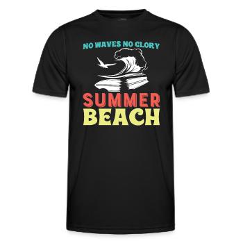 Keine Wellen Keinen Ruhm - Surfen - Männer Funktions-T-Shirt - Schwarz - Vorne - AI Model Male 178 dark (178cm)